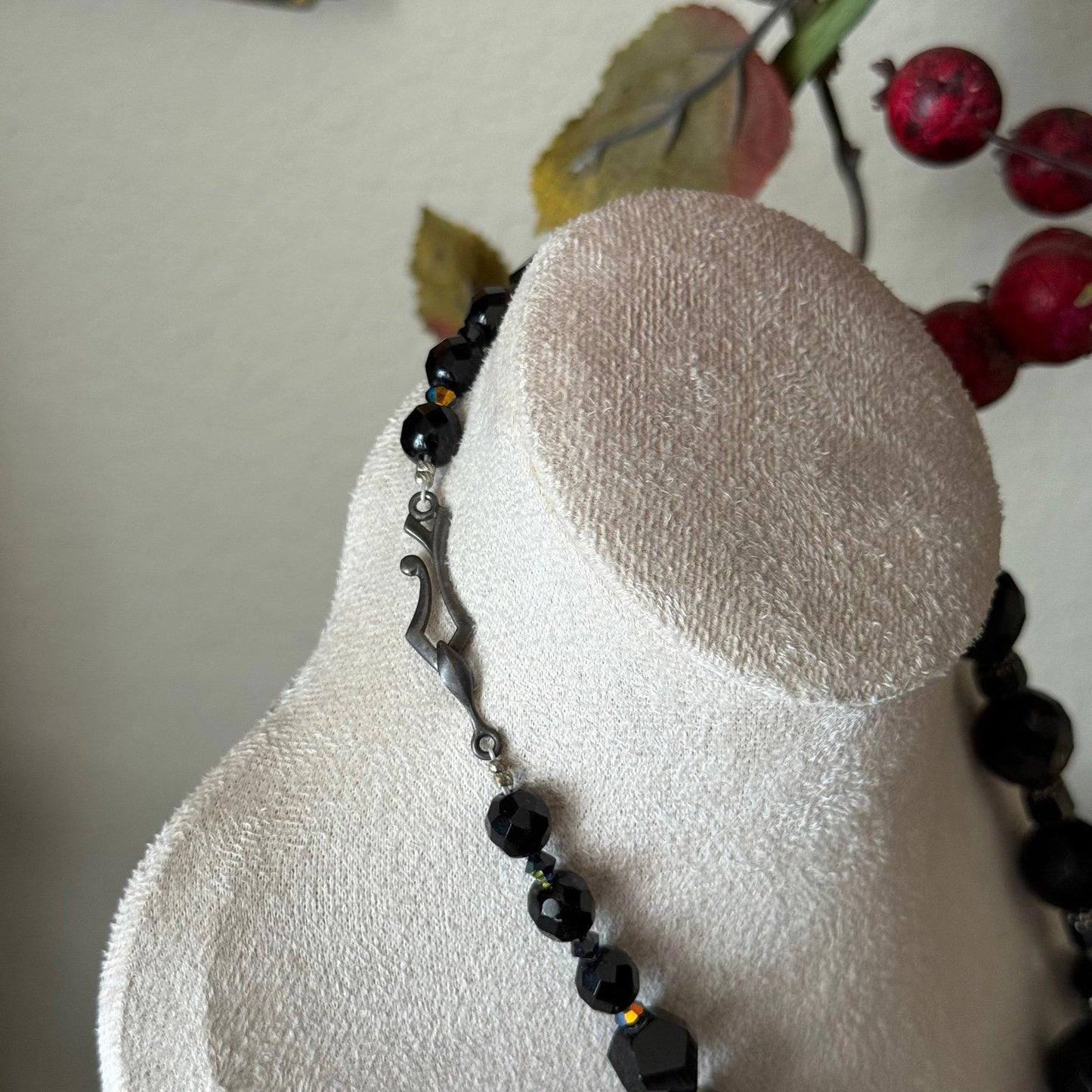 Vintage Carved Ebony Lucite Cameo Pendant black mourning cameo necklace