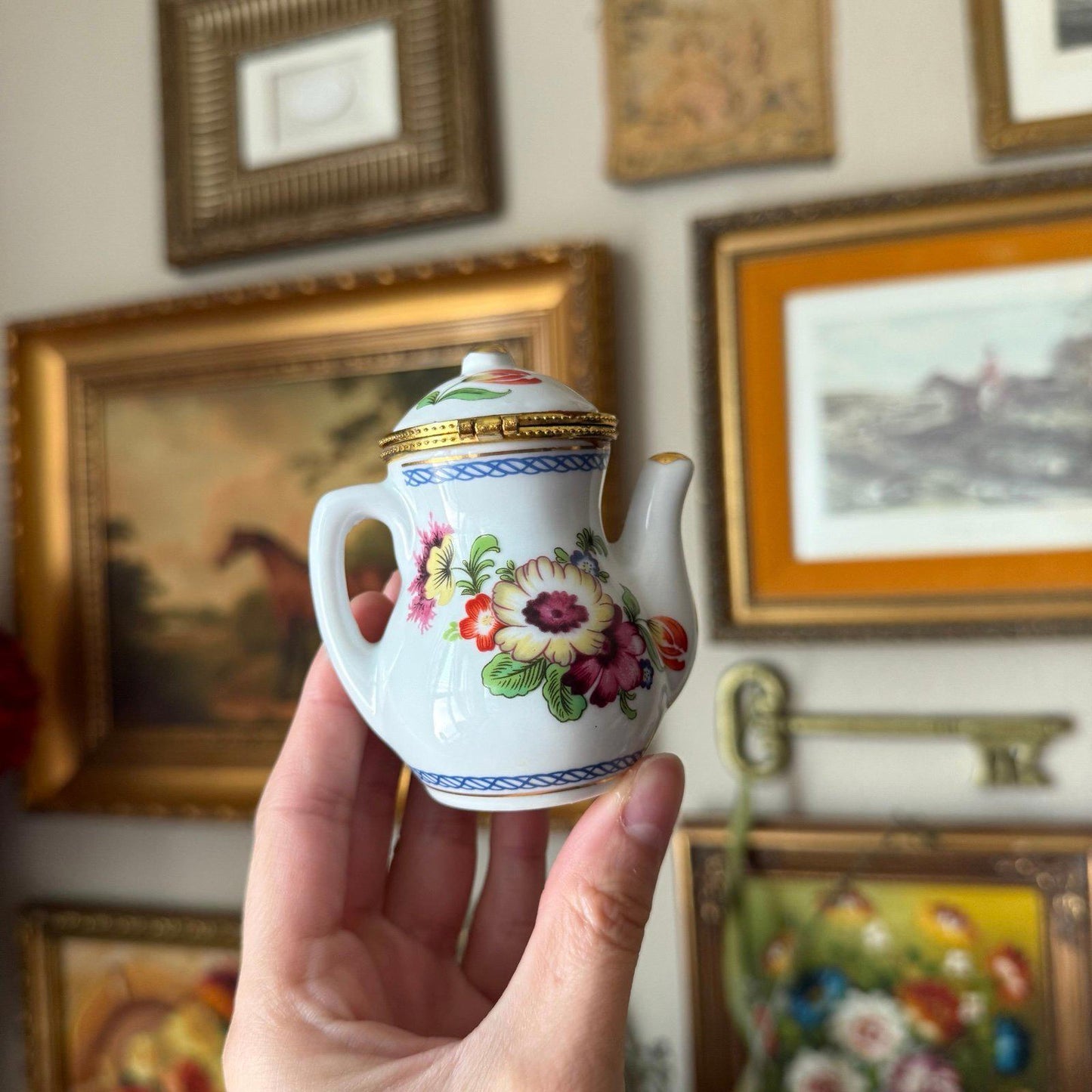 Vintage Trinket Teapot with floral design
