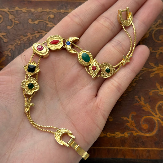 Vintage Slider Charm Bracelet
