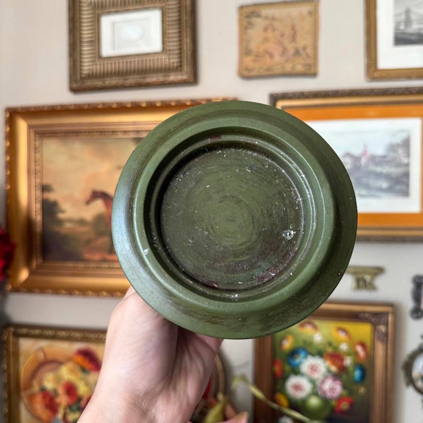 Vintage Green Candleholder