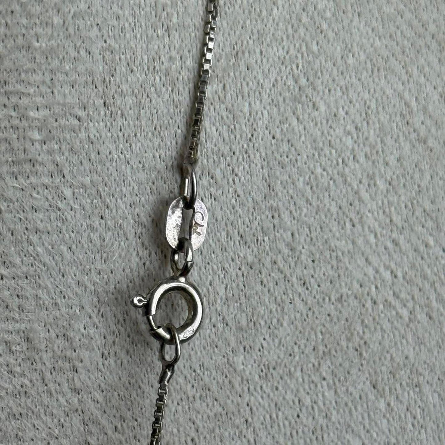 Vintage Mother of Pearl 925 Silver cameo necklace