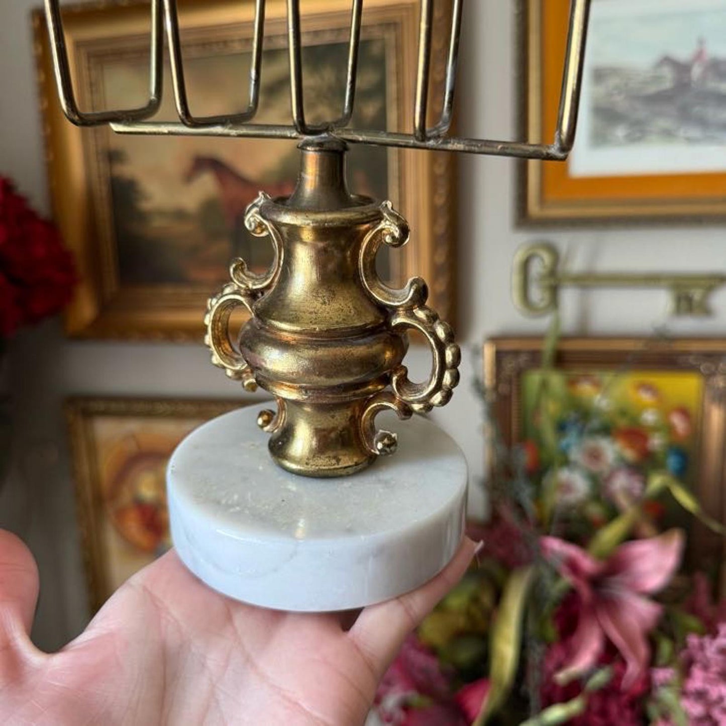 Vintage Napkin Holder with Marble Base