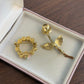 Vintage 1928 Pearl brooch & Rose Brooch Set