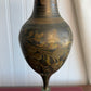 Vintage Engraved Solid Brass Vase Made In India