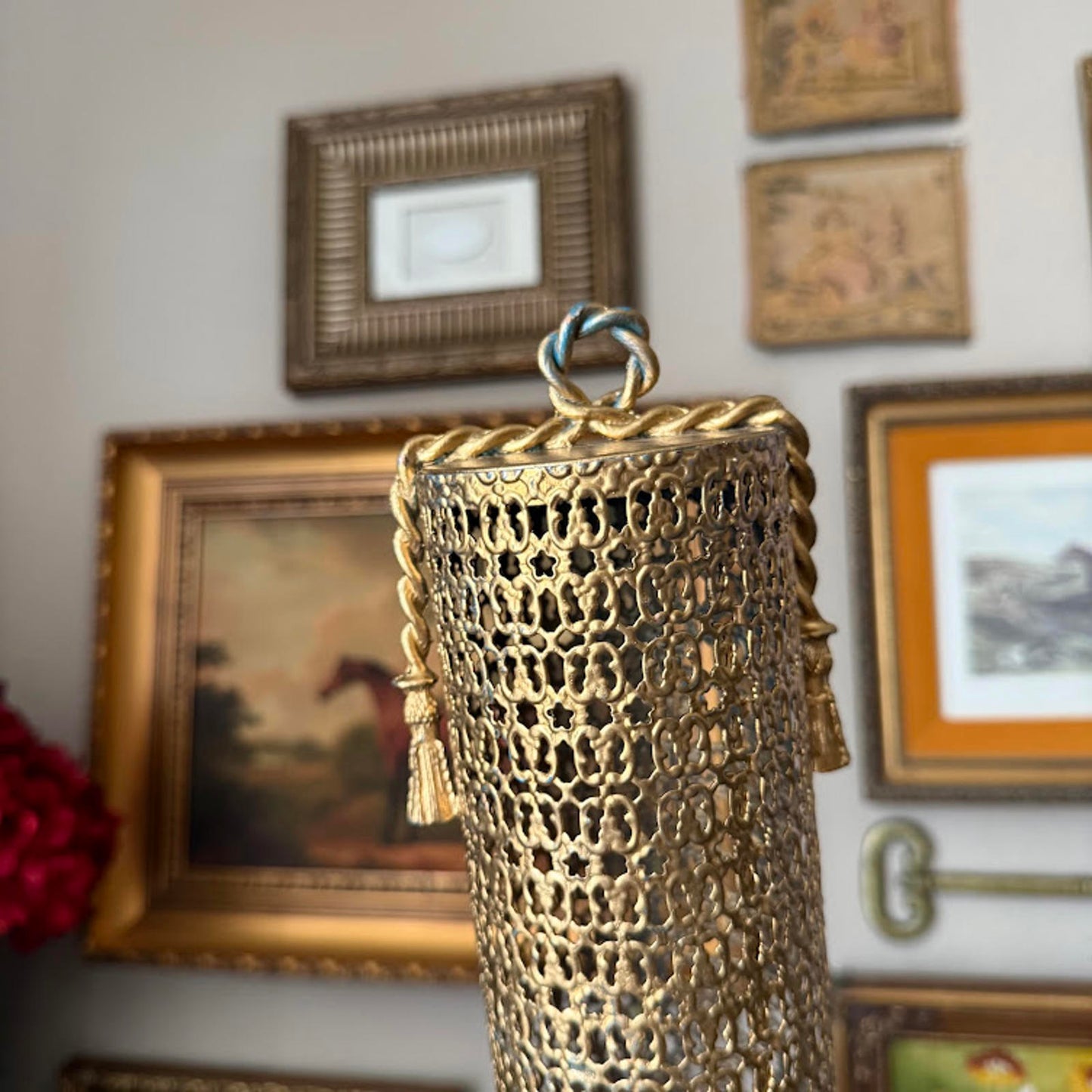 Vintage Ornate Metal Spray Can Cover