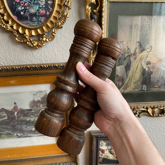 Wooded Salt & Pepper Shakers