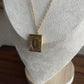 Vintage style gold tone book locket necklace