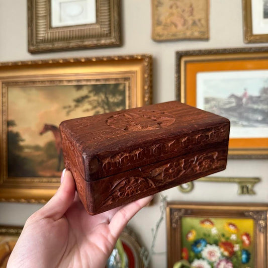 Vintage Wooden Trinket Box