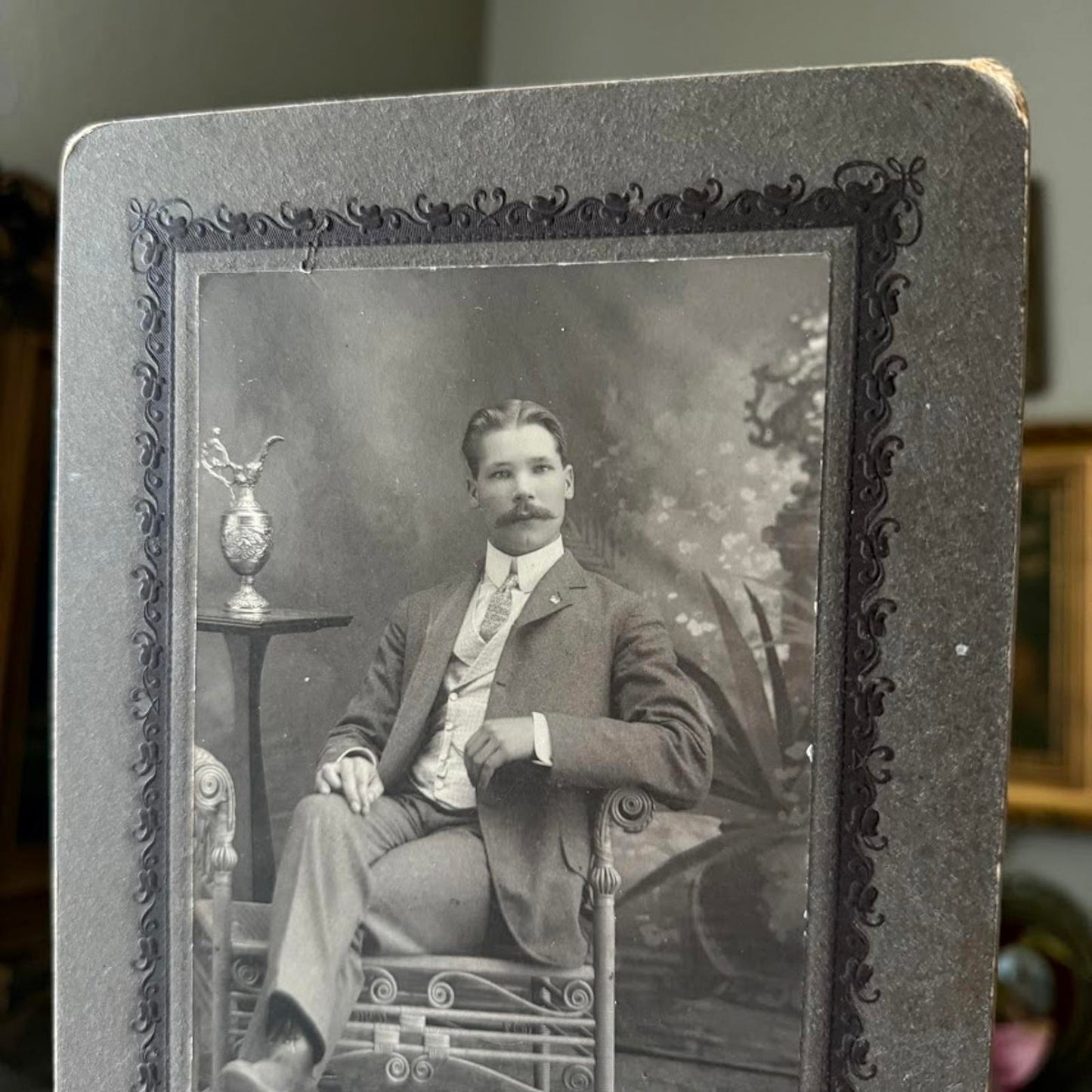 Vintage Photo of Man in Chair