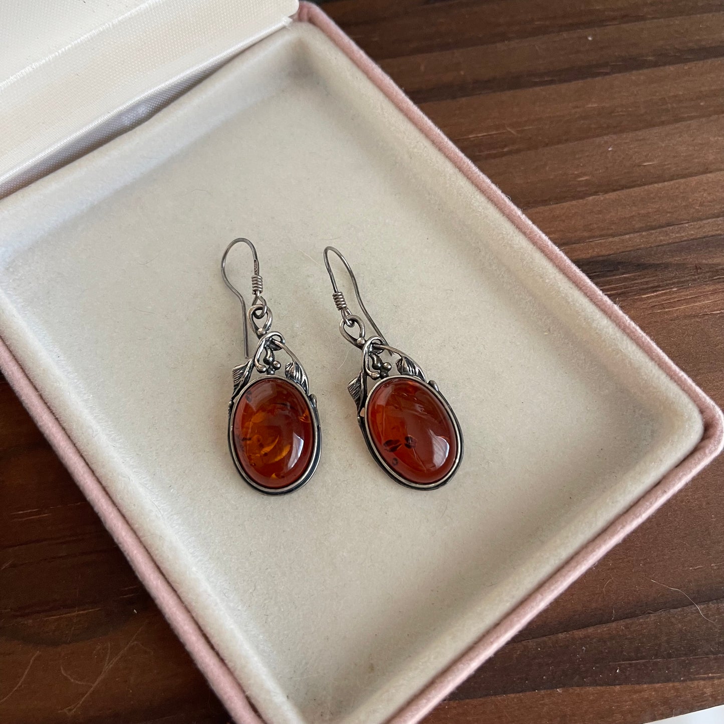 Sterling Amber baltic earrings