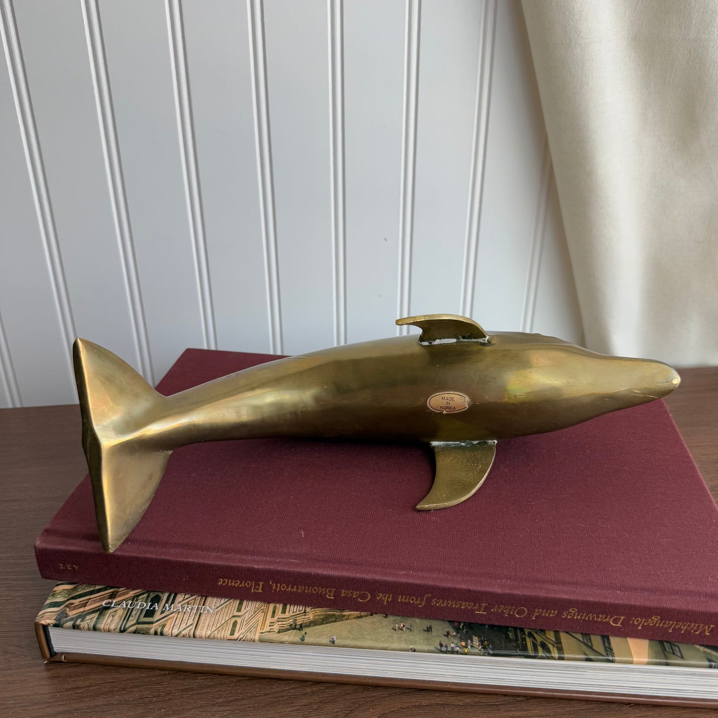 Vintage Brass Dolphin Figurine