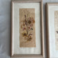 Set of 2 Dried flower art framed