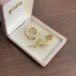 Vintage 1928 Pearl brooch & Rose Brooch Set