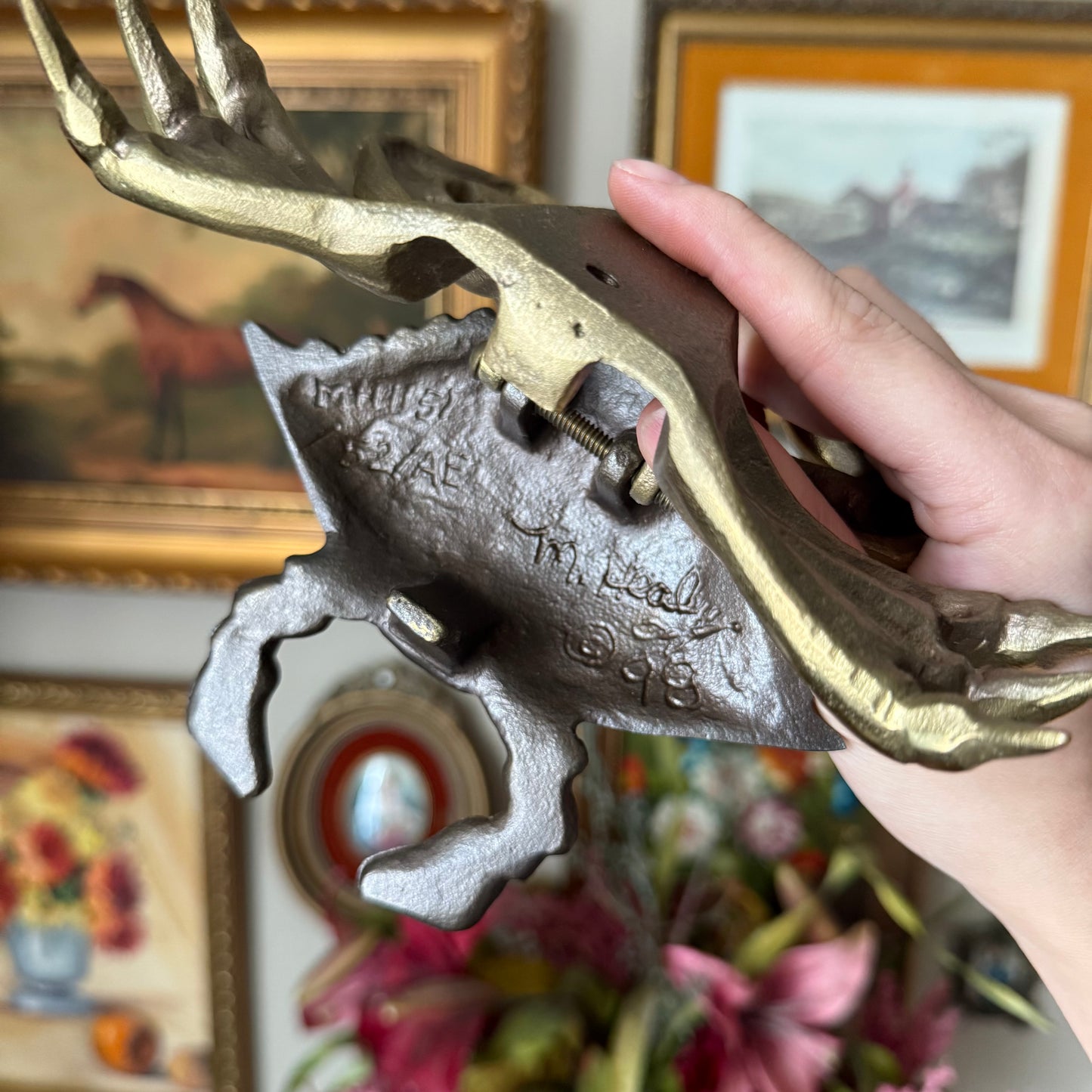 Vintage Brass Crab Door knocker 1998