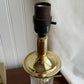 Small Brass and Glass Lamp with Shade