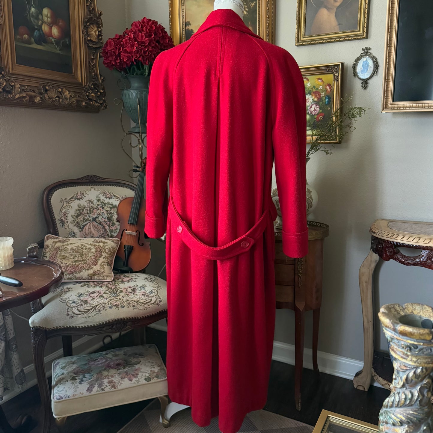 Vintage Together Made in USA Red 75%Wool Coat Size 8 Long