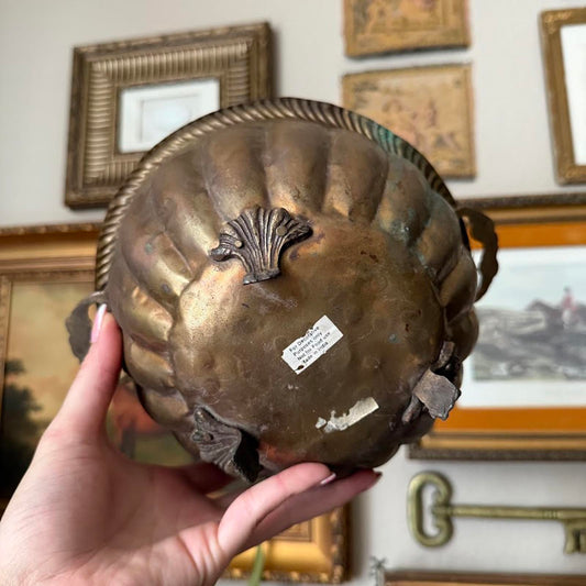 Vintage Brass Footed Bowl