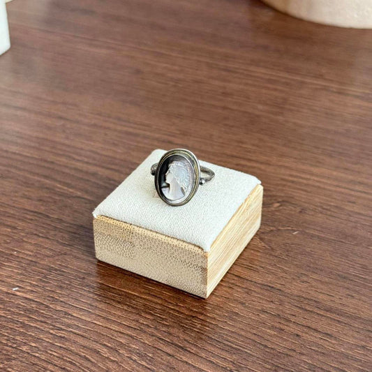 Vintage Cameo Silver ring size 5