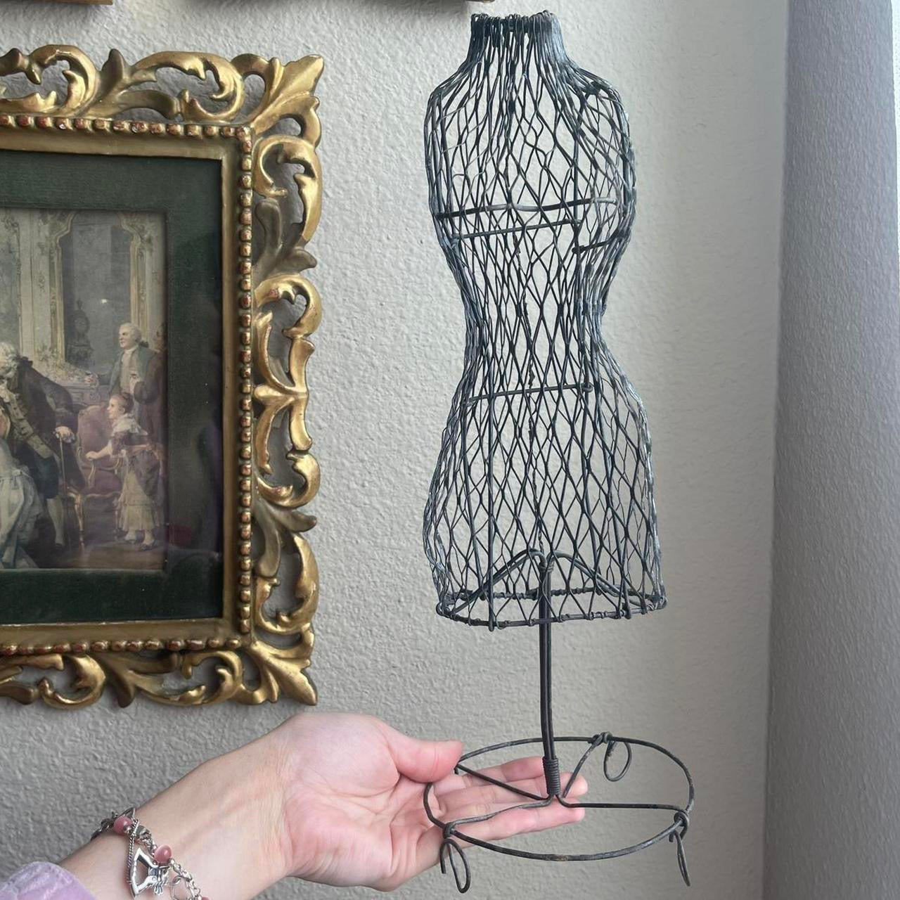 Vintage Old Wire Metal Doll Dress Form Thrift Antiques Vintage Old Wire Metal Doll Dress Form Thrift Antiques