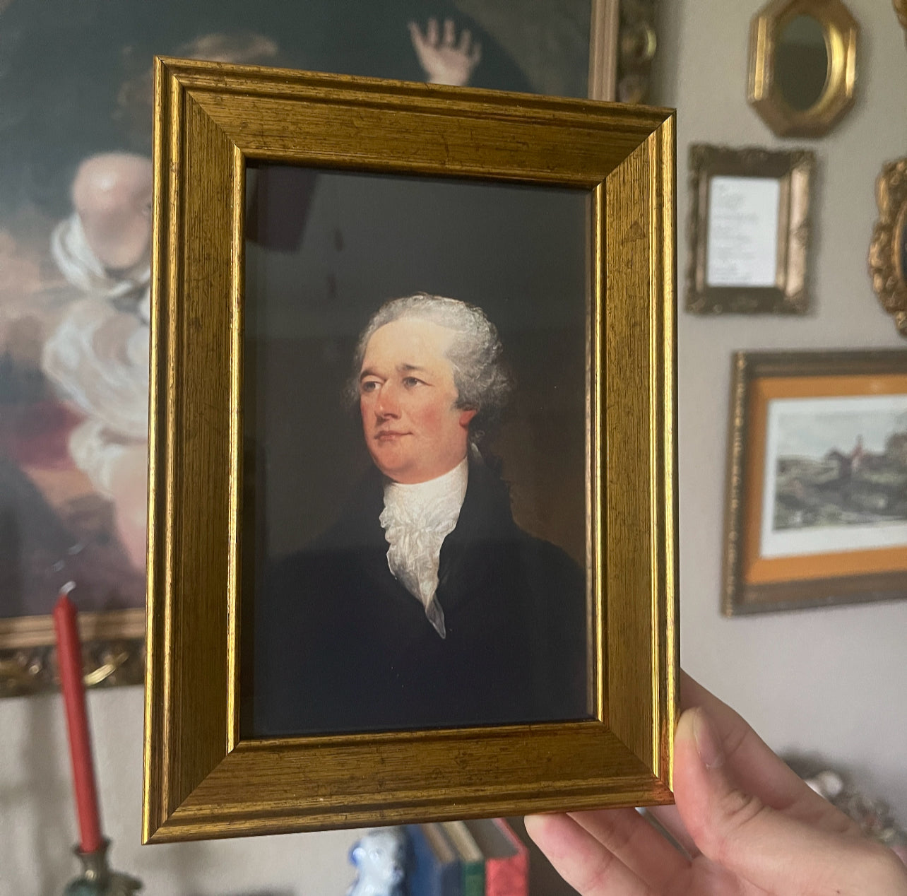 Vintage Hamilton Man portrait painting print gallery wall art