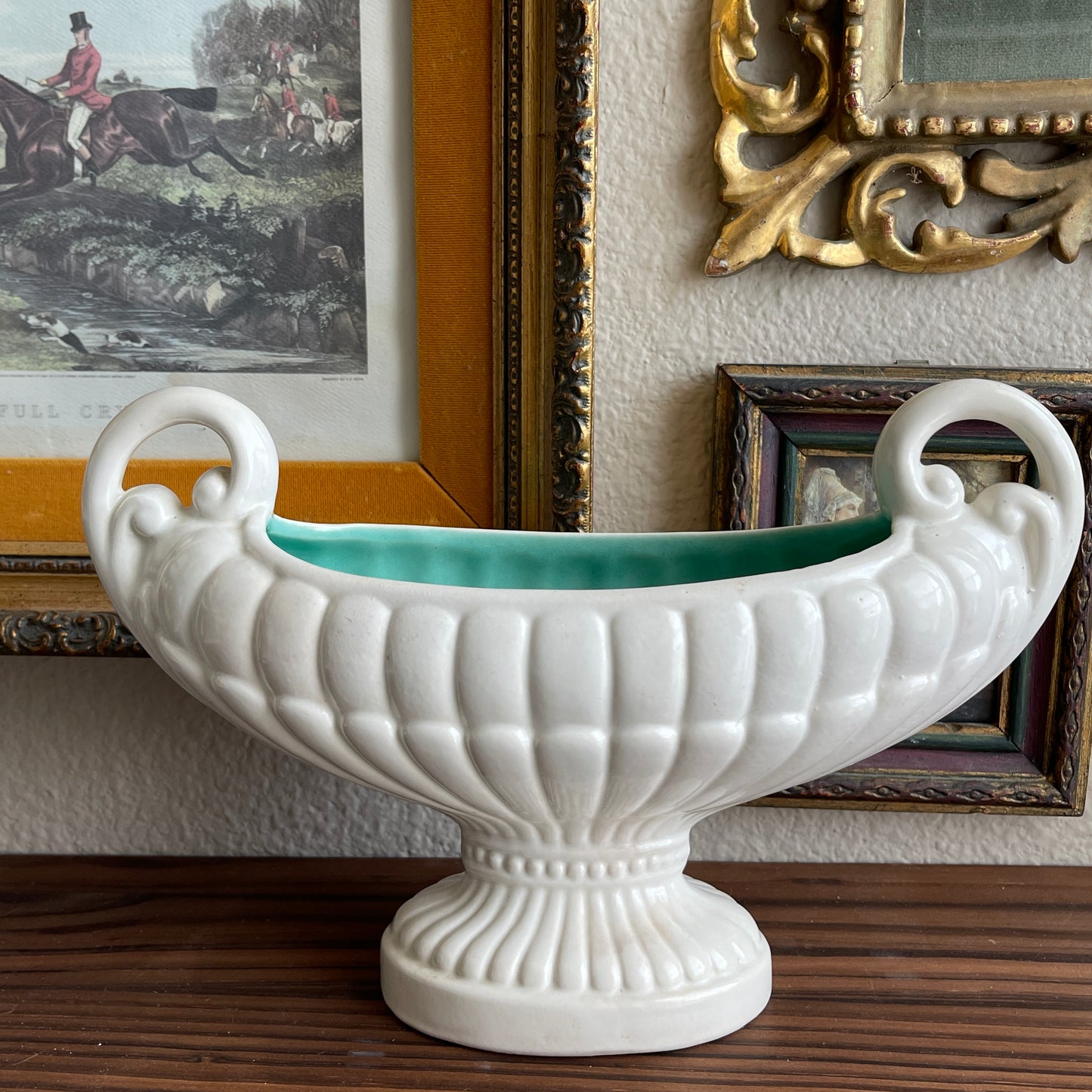 Vintage Boat Shaped Vase