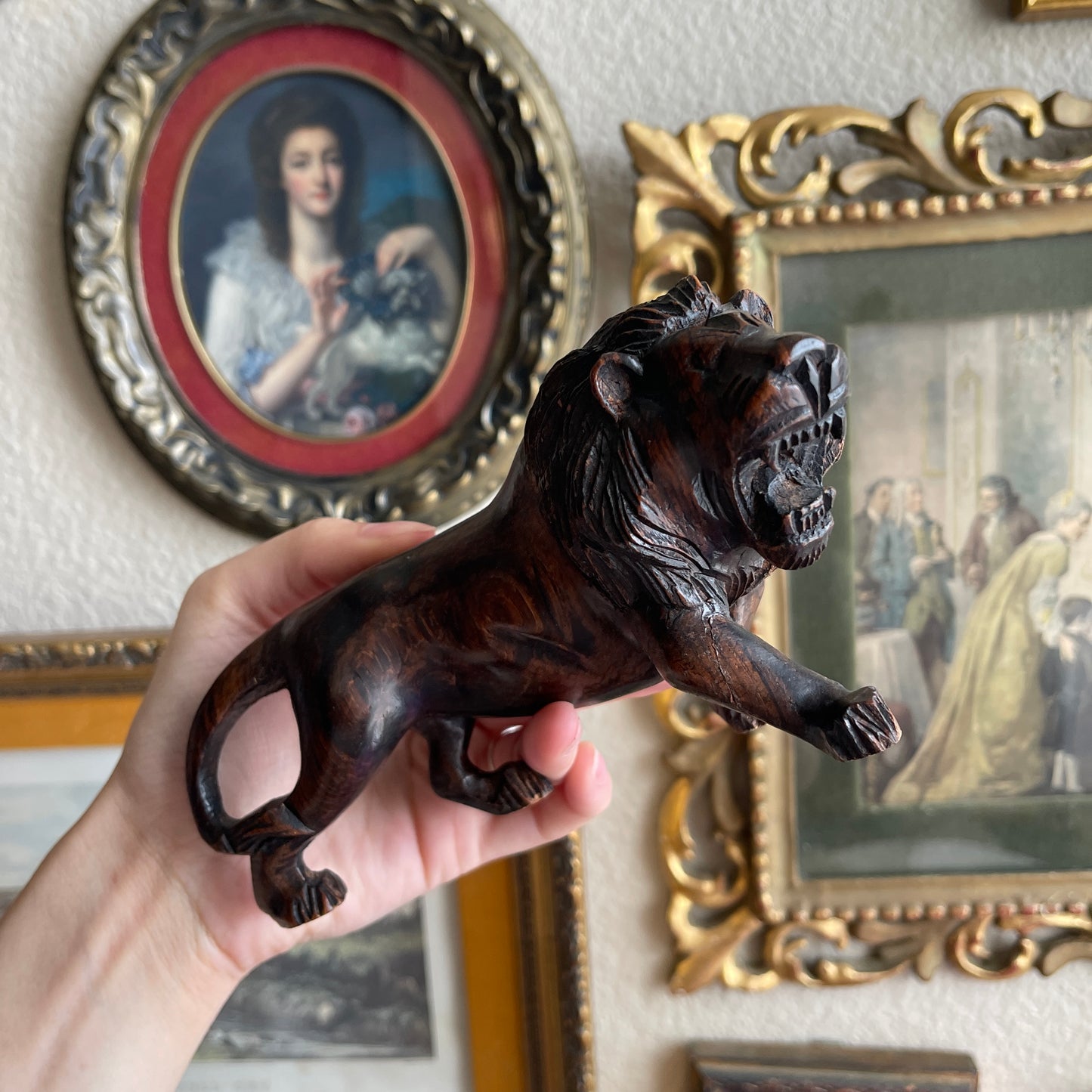 Hand Carved Lion sculpture