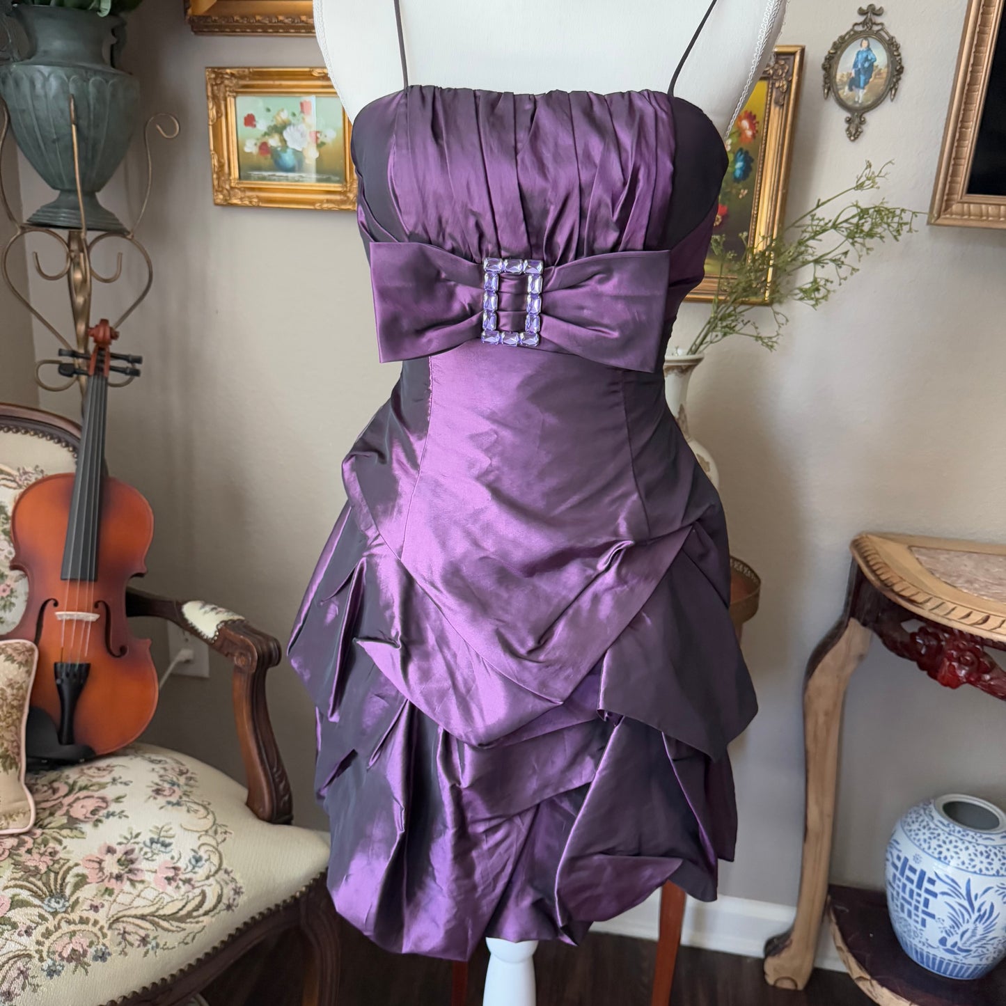 Vintage Purple Mini Dress