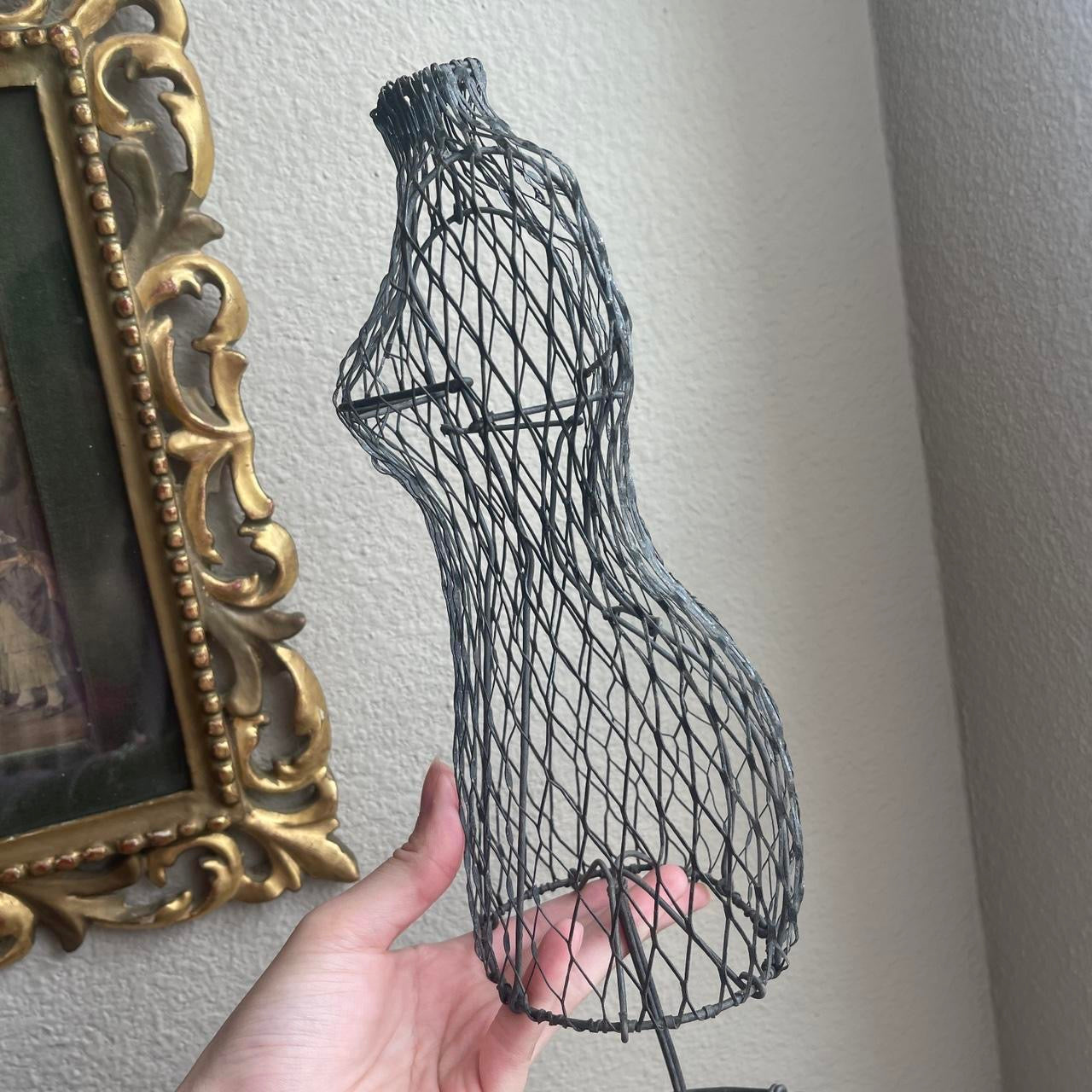 Vintage Old Wire Metal Doll Dress Form Thrift Antiques Vintage Old Wire Metal Doll Dress Form Thrift Antiques