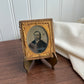 Vintage victorian leather embossed ambrotype Man photograph