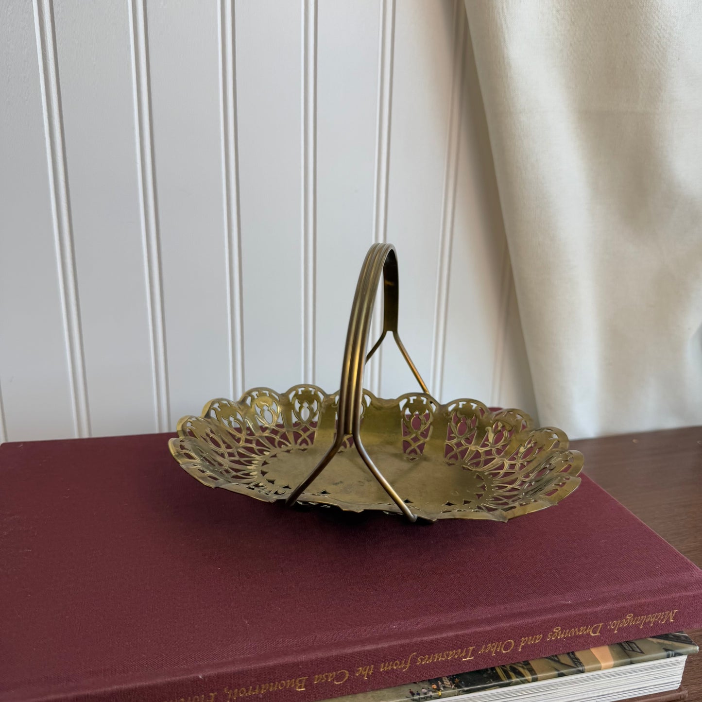 Vintage Metal brass basket