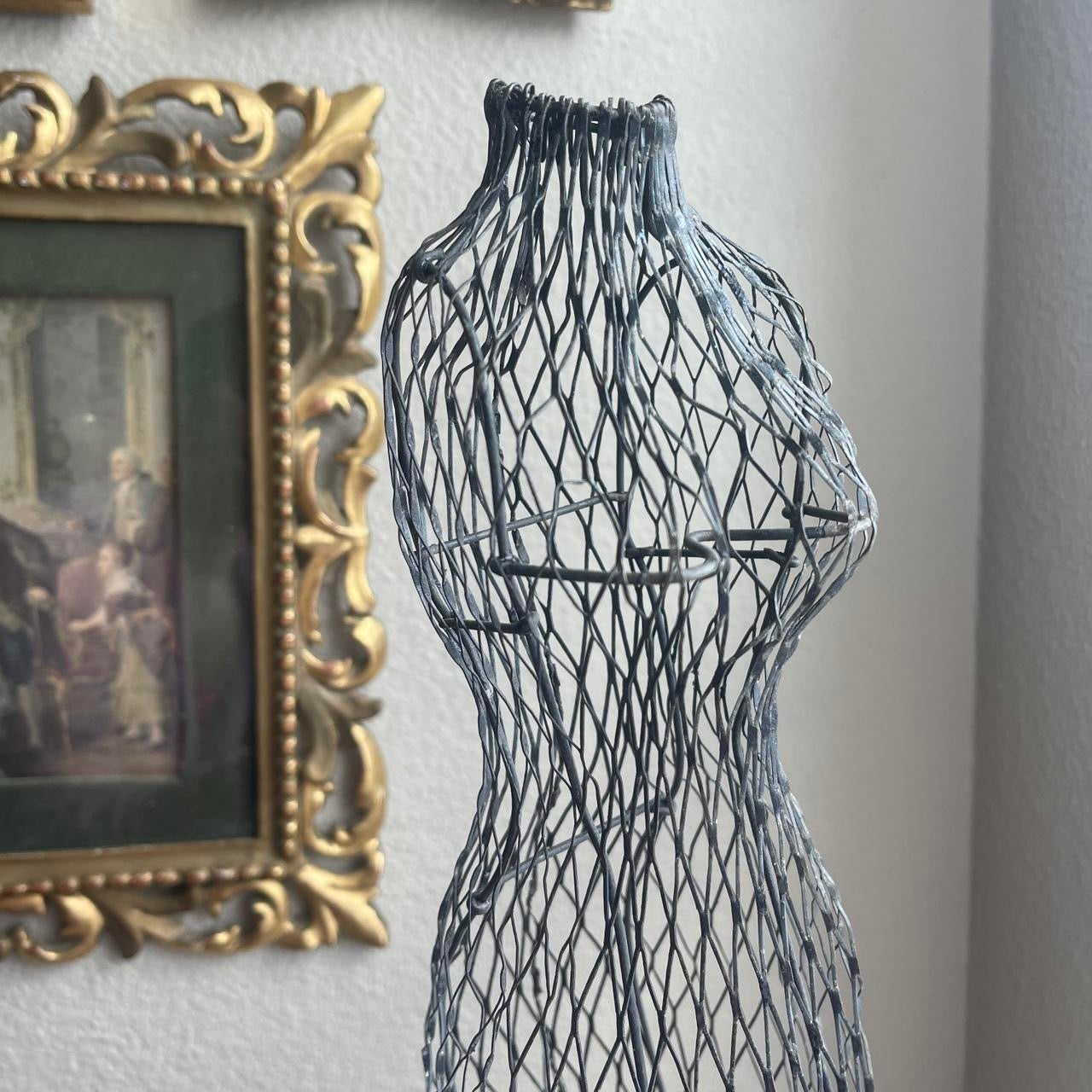 Vintage Old Wire Metal Doll Dress Form Thrift Antiques Vintage Old Wire Metal Doll Dress Form Thrift Antiques