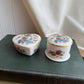 Vintage Wedgwood Kutani Crane  Flowers Fine Bone China trinket box set