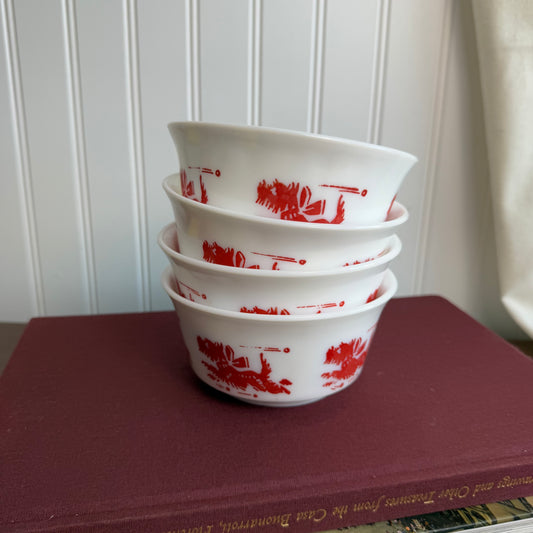 Vintage Scottie Terrier Dog Bowls set of 4