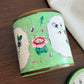 Vintage Chinese Hand-Painted Enamel Over Brass Tea Caddy Lidded Canister