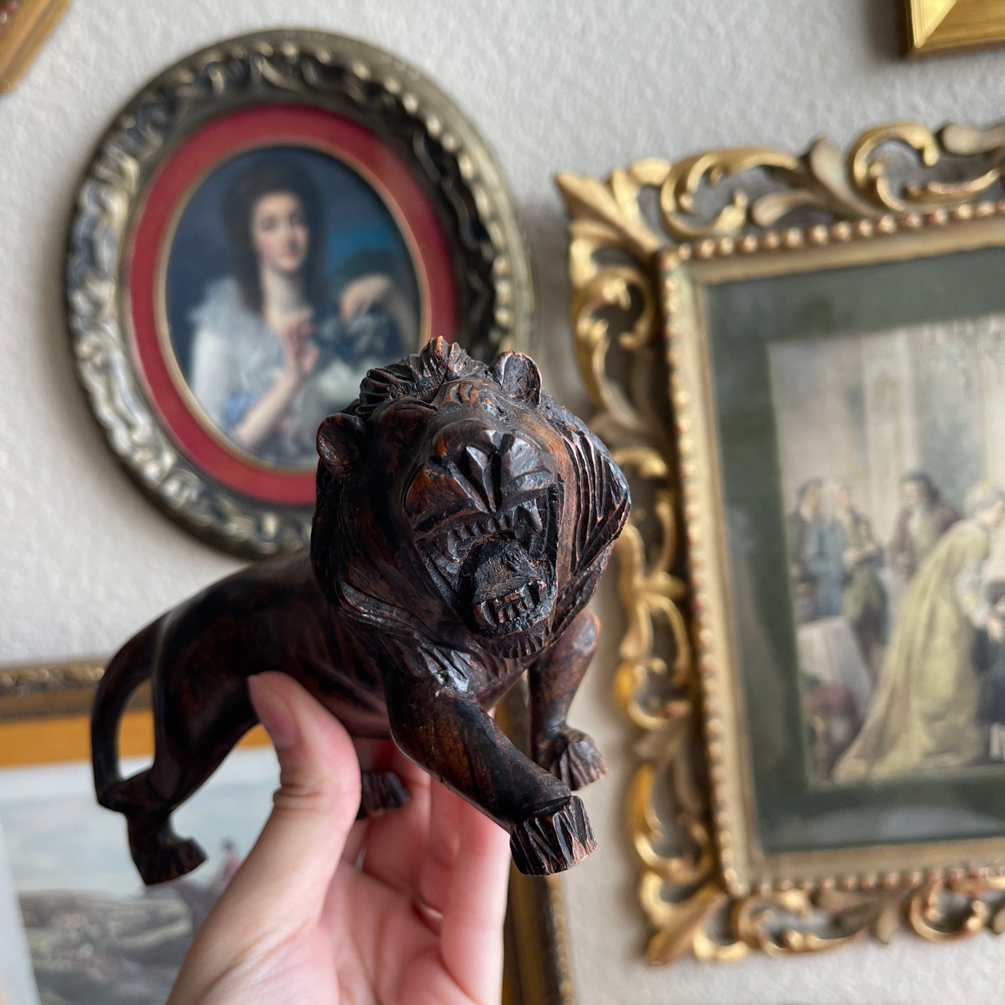 Hand Carved Lion sculpture