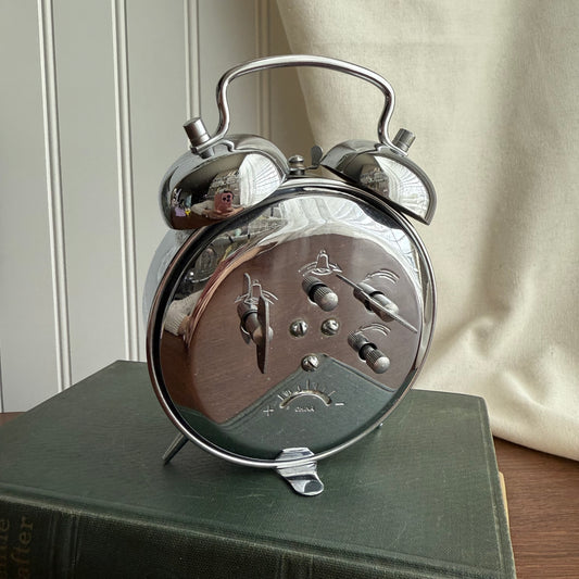 Silver tone Twin bell alarm clock