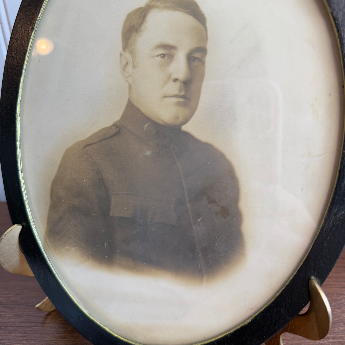 Vintage Soldier Man Portrait Framed