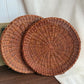 Brown Wicker Rattan Plate Holders