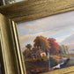 Gold tone Fall scenery landscape set of 2 Framed Prints