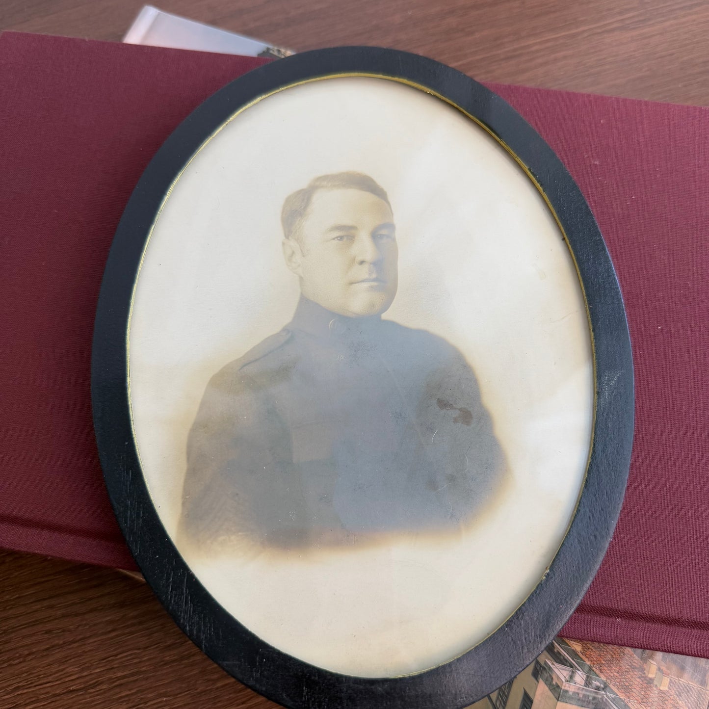 Vintage Soldier Man Portrait Framed