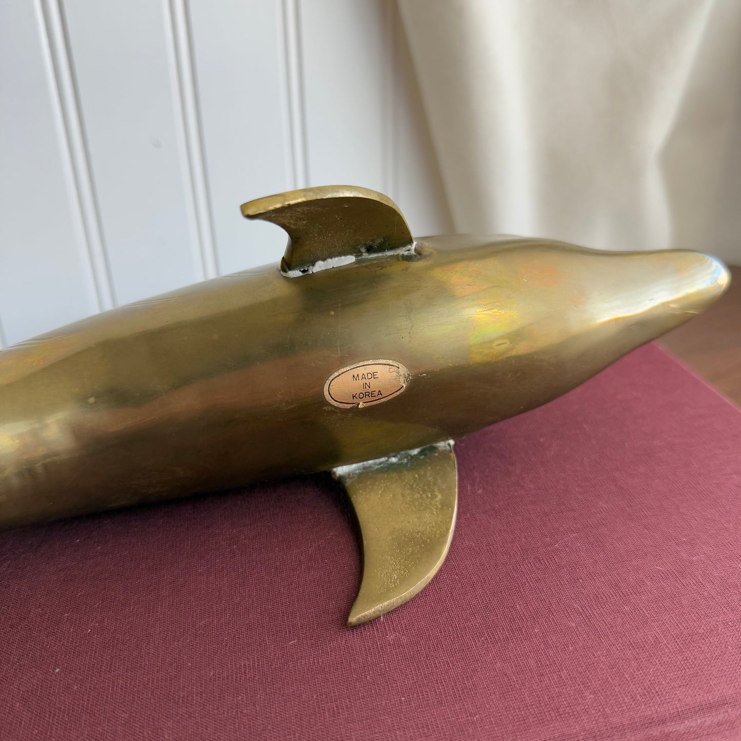 Vintage Brass Dolphin Figurine