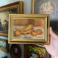 Vintage Inspired Banana and Oranges Still Life painting art Print Gallery wall