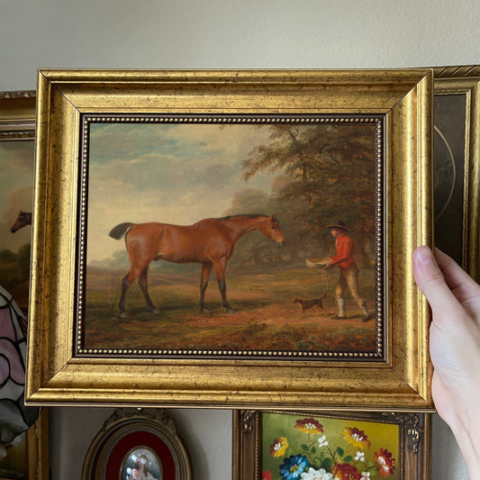 Vintage Inspired Horse and Man scenery Art Print Gallery Wall