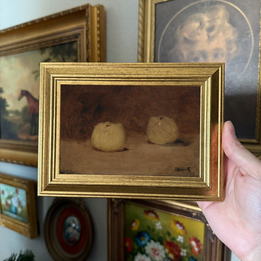 Vintage Inspired Apples Still Life painting art Print Gallery wall