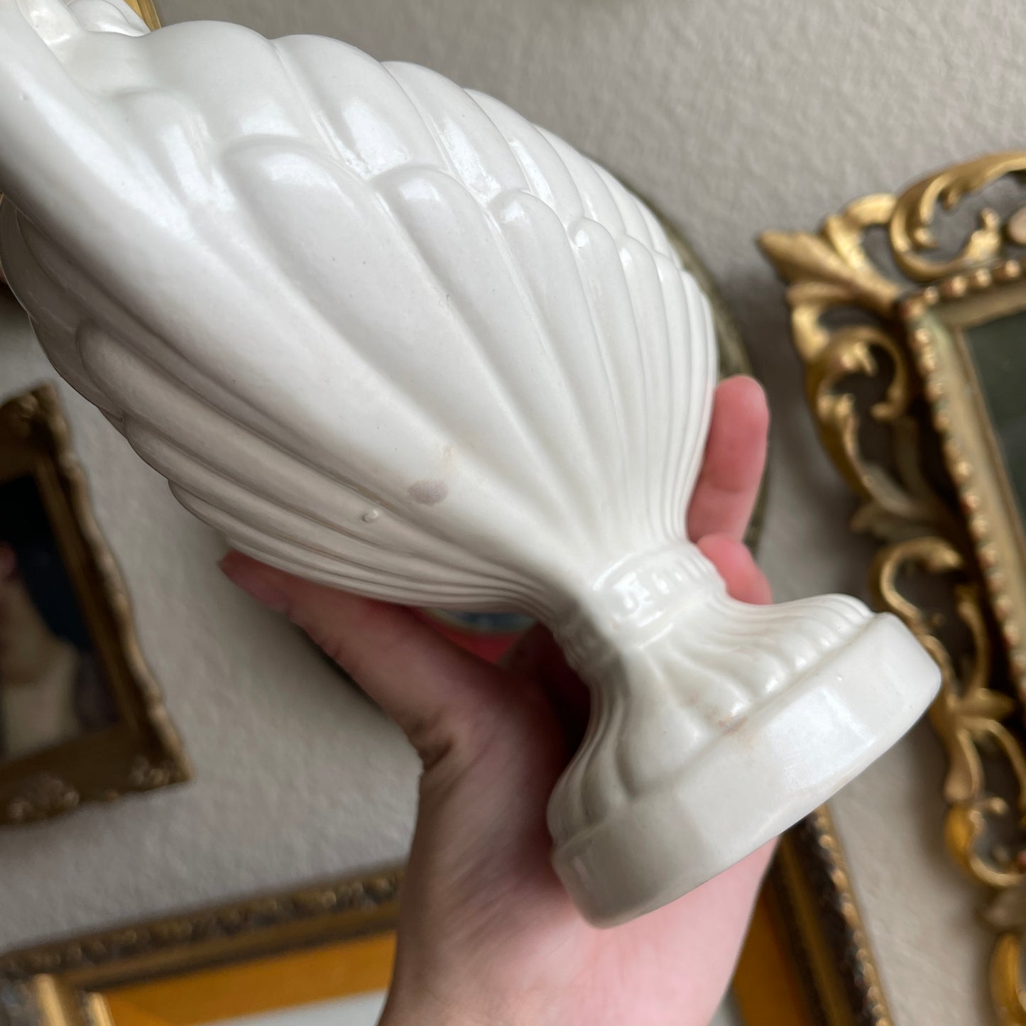 Vintage Boat Shaped Vase