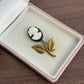 Vintage Cameo Flower Brooch