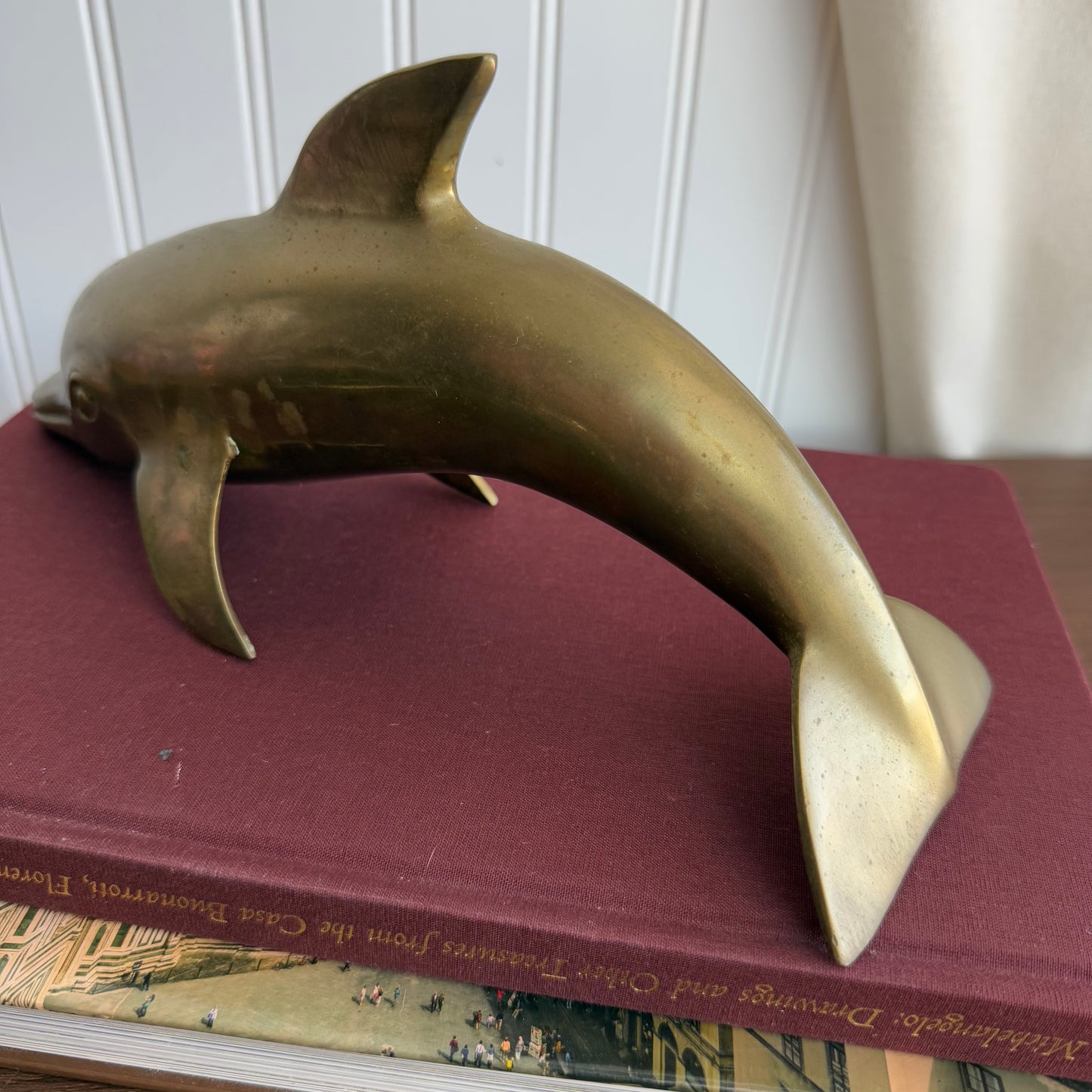 Vintage Brass Dolphin Figurine