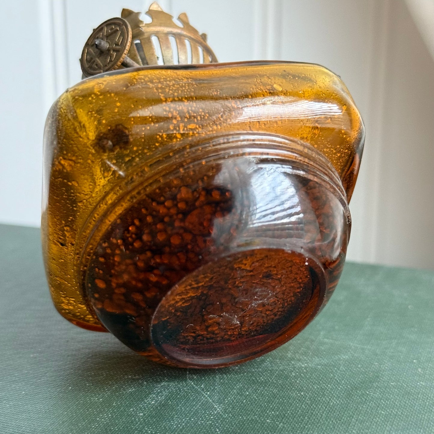 Amber Glass oil Lamp