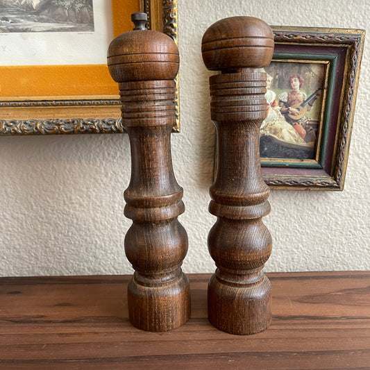 Wooded Salt & Pepper Shakers