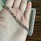 925 Sterling Silver Gemstone glass rhinestone Bracelet